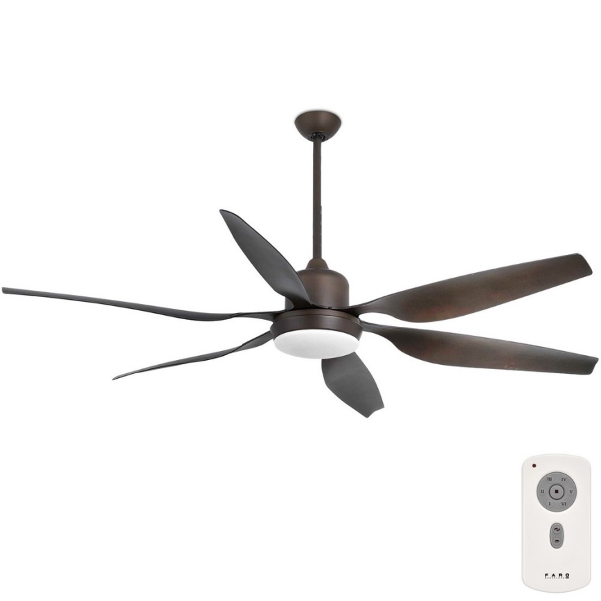 FARO 33466A - Ceiling fan TILOS 2xE27/15W/230V wenge + remote control