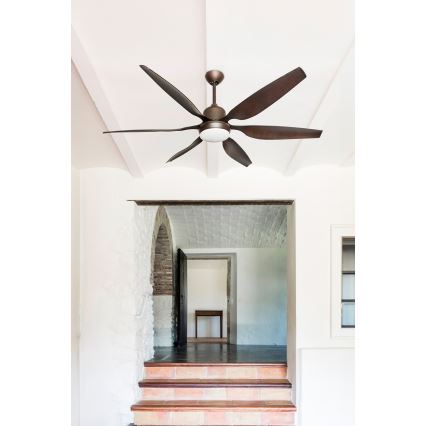 FARO 33466A - Ceiling fan TILOS 2xE27/15W/230V wenge + remote control