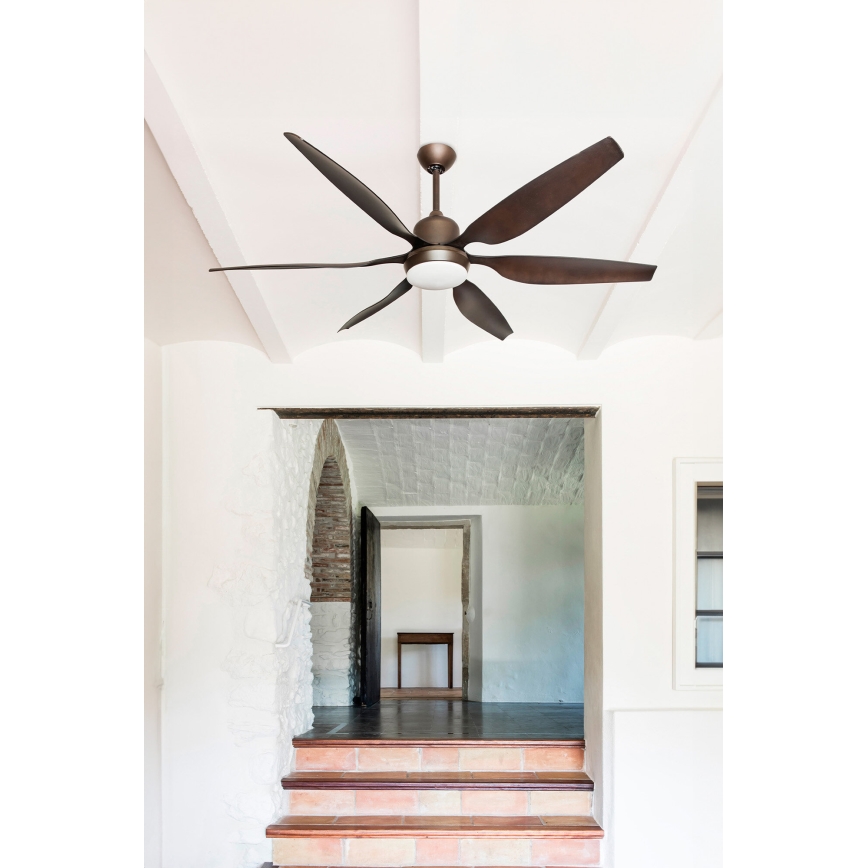 FARO 33466A - Ceiling fan TILOS 2xE27/15W/230V wenge + remote control
