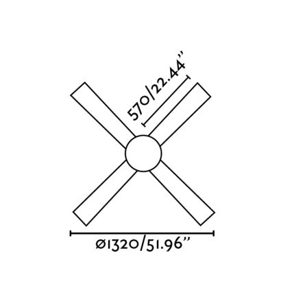 FARO 33470 - Ceiling fan PALK 2xE14/40W/230V + remote control