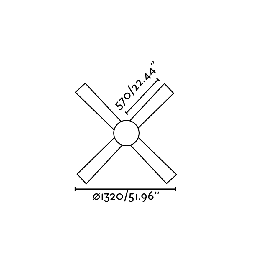 FARO 33470 - Ceiling fan PALK 2xE14/40W/230V + remote control