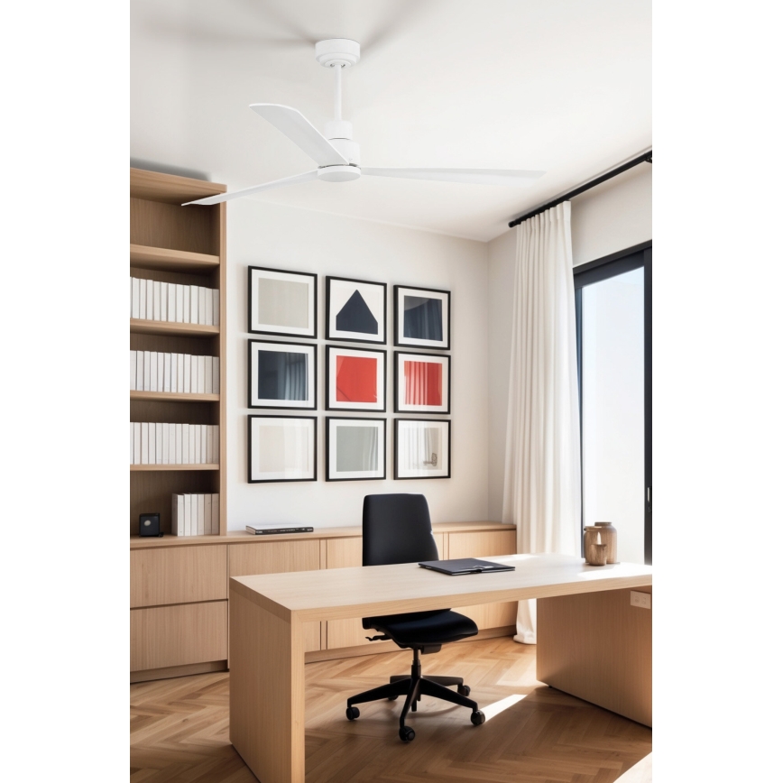 FARO 33487WP - Ceiling fan NASSAU M white d. 128 cm SMART + remote control