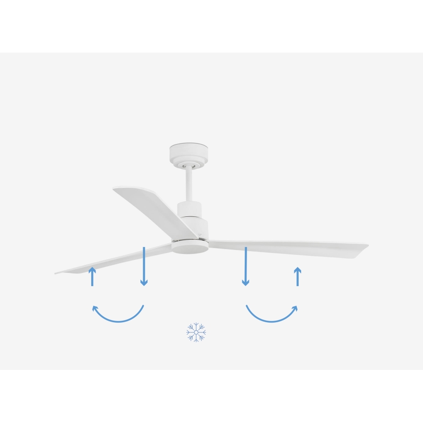 FARO 33487WP - Ceiling fan NASSAU M white d. 128 cm SMART + remote control