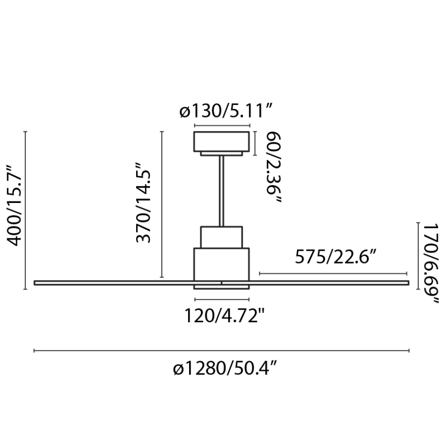 FARO 33487WP - Ceiling fan NASSAU M white d. 128 cm SMART + remote control