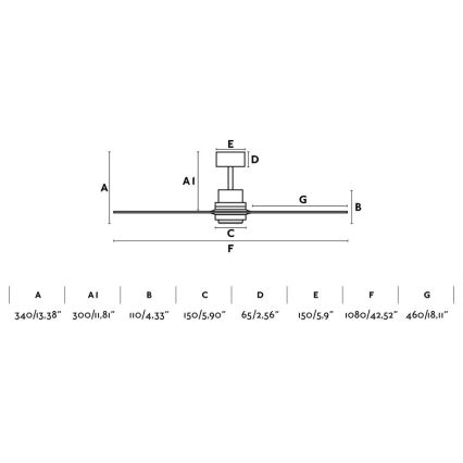 FARO 33508DC - Ceiling fan MINI LANTAU matte chrome/brown d. 108 cm + remote control