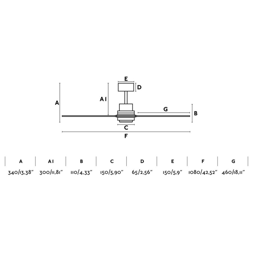 FARO 33508DC - Ceiling fan MINI LANTAU matte chrome/brown d. 108 cm + remote control