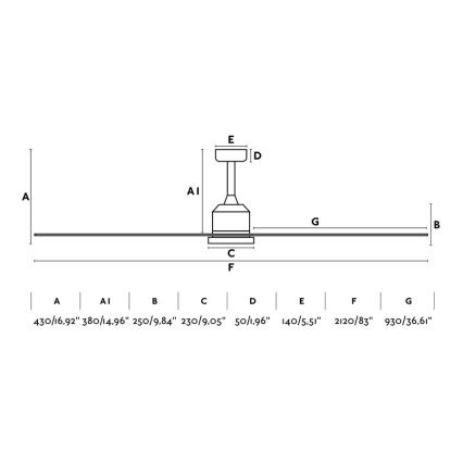 FARO 33512 - Ceiling fan CIES white + remote control