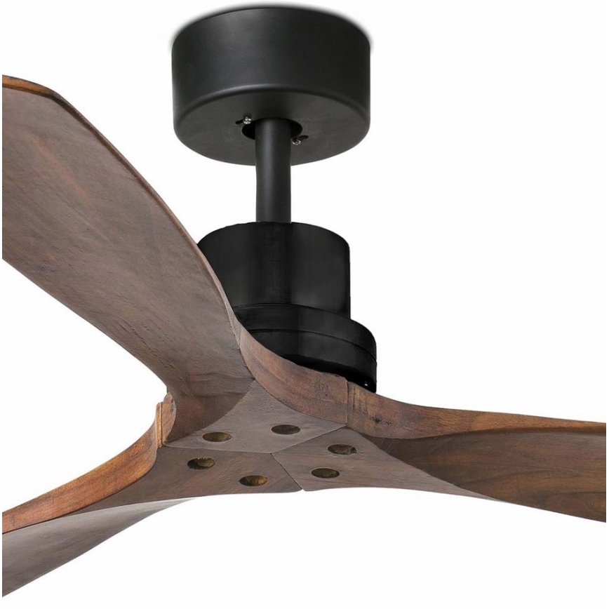 FARO 33516DC-Ceiling fan LANTAU black/brown d. 132 cm + remote control