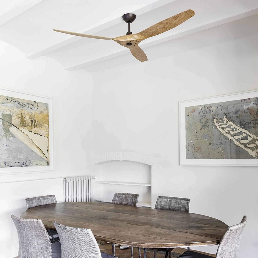 FARO 33519 - Ceiling fan MOREA brown d. 152 cm + remote control