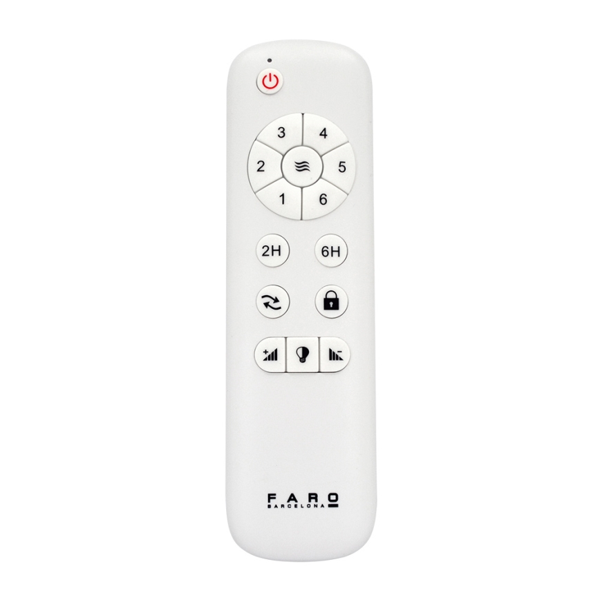 FARO 33524 - LED Ceiling fan POROS LED/15W/230V white/brown