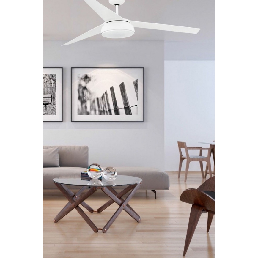 FARO 33549 - LED Dimmable ceiling fan VULCANO LED/25W/230V white d. 152 cm + remote control