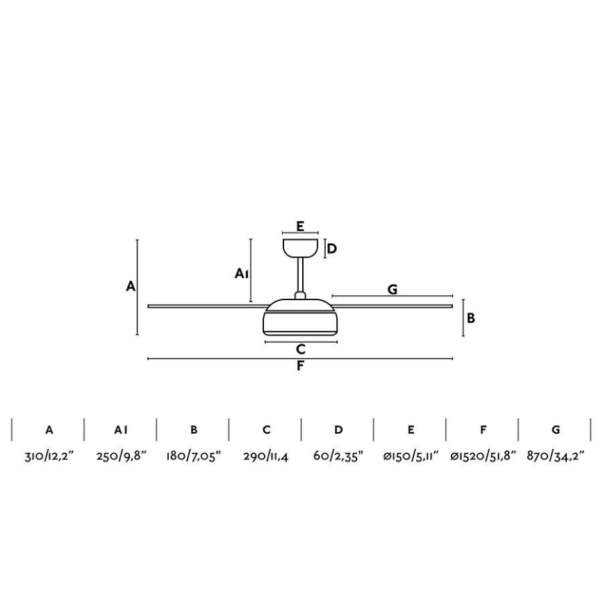 FARO 33549 - LED Dimmable ceiling fan VULCANO LED/25W/230V white d. 152 cm + remote control