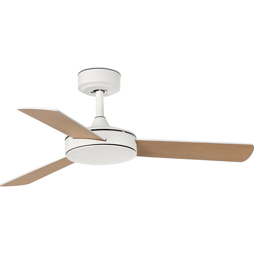 FARO 33603DCWT - Ceiling fan MINI MALLORCA S brown/white d. 106 cm Wi-Fi Tuya + remote control