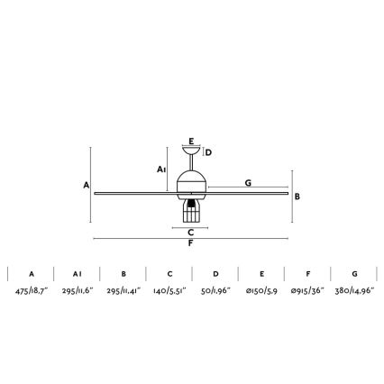 FARO 33703 - Ceiling fan CHICAGO 1xE27/15W/230V