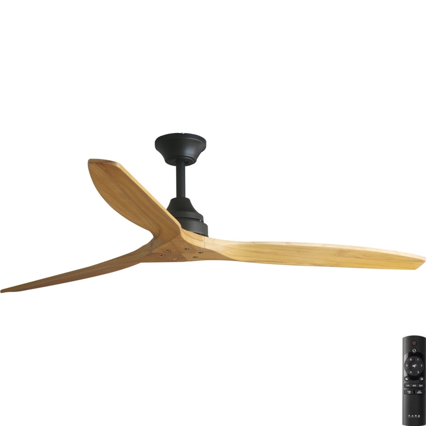 FARO 33718DC- Ceiling fan ALO L wood/black d. 152 cm + remote control