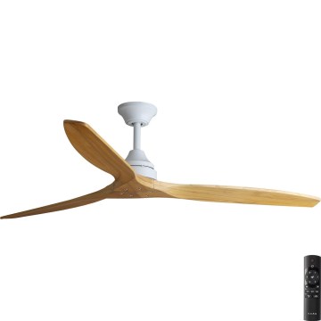 FARO 33728DC - Ceiling fan ALO L wood/white d. 152 cm + remote control