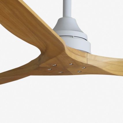 FARO 33728DC - Ceiling fan ALO L wood/white d. 152 cm + remote control