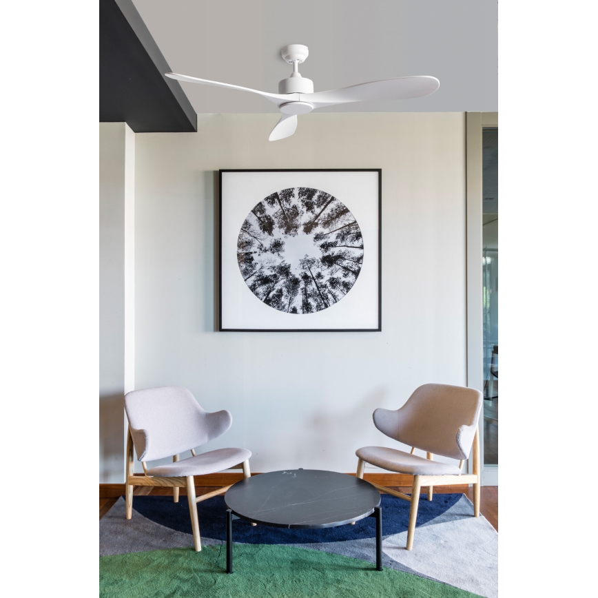FARO 33750DCWT - Ceiling fan LUZON L white d. 132 cm Wi-Fi Tuya + remote control
