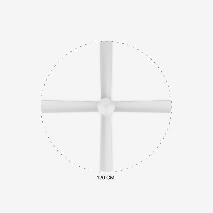 FARO 33756 - LED Ceiling fan FRASER LED/16W/230V white d. 120 cm + remote control