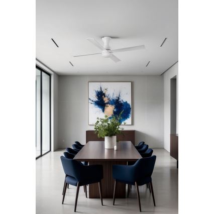 FARO 33756WT - LED Ceiling fan FRASER XL LED/16W/230V white d. 120 cm Wi-Fi Tuya + remote control