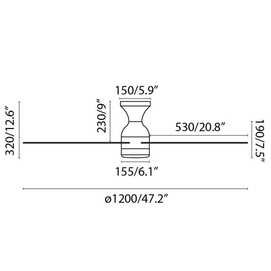 FARO 33756WT - LED Ceiling fan FRASER XL LED/16W/230V white d. 120 cm Wi-Fi Tuya + remote control