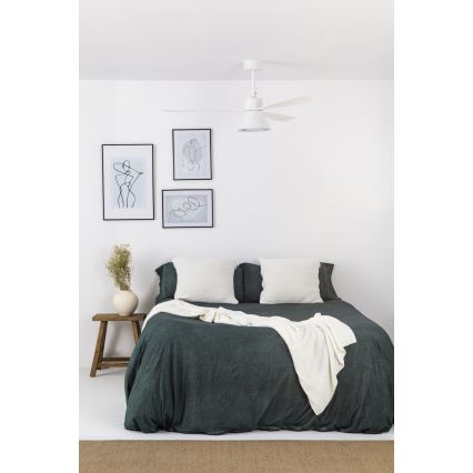 FARO 33760WT-22 - LED Dimmable ceiling fan AMELIA L CONE LED/20W/230V 2700/3500/5000K white d. 132 cm Wi-Fi Tuya + remote control