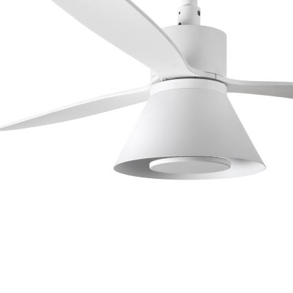 FARO 33760WT-22 - LED Dimmable ceiling fan AMELIA L CONE LED/20W/230V 2700/3500/5000K white d. 132 cm Wi-Fi Tuya + remote control