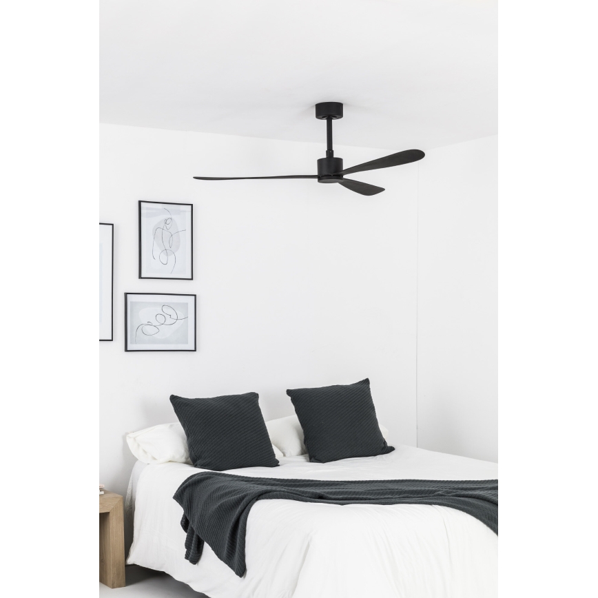 FARO 33761WT - Ceiling fan AMELIA L black d. 132 cm Wi-Fi Tuya + remote control