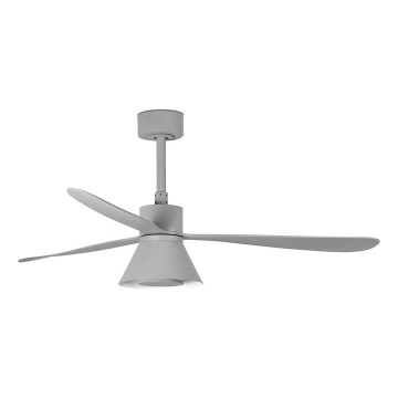FARO 33762WT-24 - Dimmable LED ceiling fan AMELIA L CONE LED/20W/230V 2700/3500/5000K grey Ø 132 cm Wi-Fi Tuya + remote control
