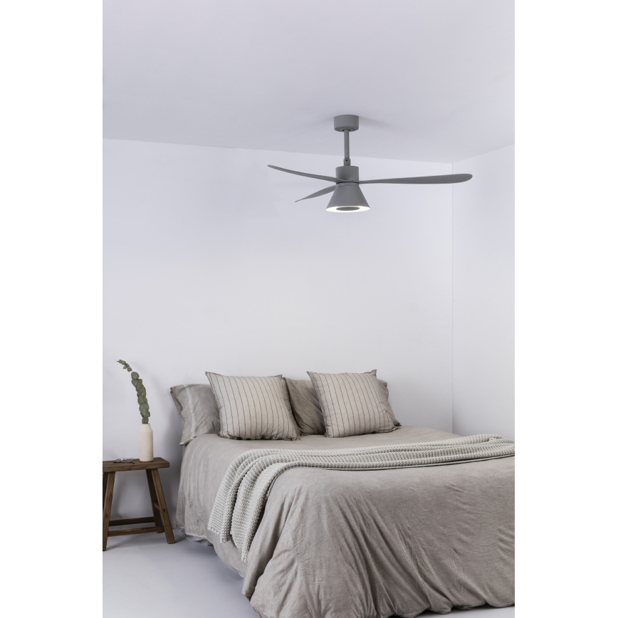 FARO 33762WT-24 - LED Dimmable ceiling fan AMELIA L CONE LED/20W/230V 2700/3500/5000K grey d. 132 cm Wi-Fi Tuya + remote control