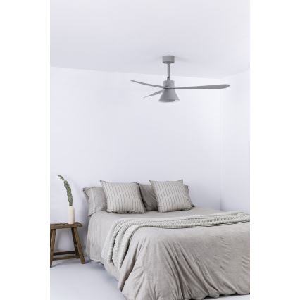 FARO 33762WT-24 - LED Dimmable ceiling fan AMELIA L CONE LED/20W/230V 2700/3500/5000K grey d. 132 cm Wi-Fi Tuya + remote control