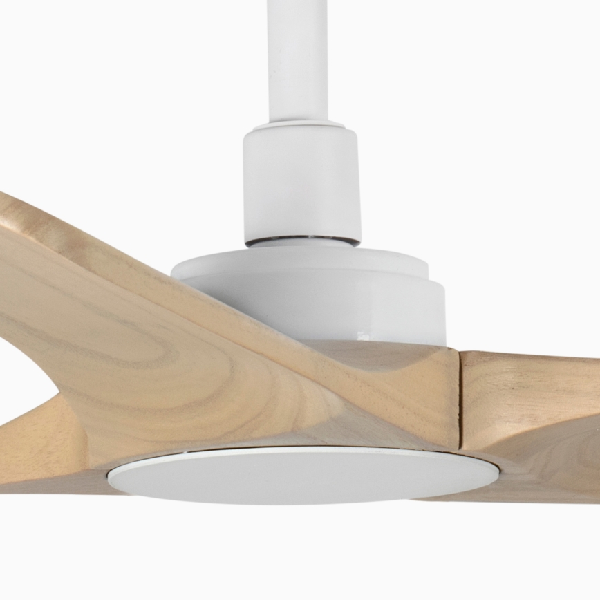 FARO 33805WT - Ceiling fan HEYWOOD S wood/white d. 90 cm Wi-Fi Tuya + remote control