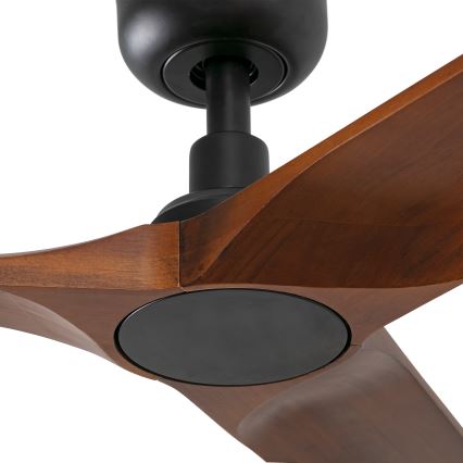 FARO 33806WT - Ceiling fan HEYWOOD S wood/black d. 90 cm Wi-Fi Tuya + remote control