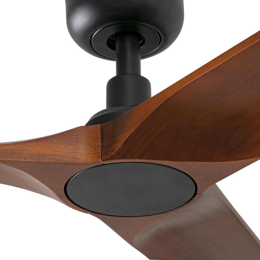 FARO 33806WT - Ceiling fan HEYWOOD S wood/black d. 90 cm Wi-Fi Tuya + remote control