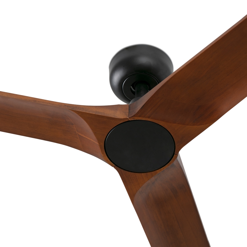 FARO 33806WT - Ceiling fan HEYWOOD S wood/black d. 90 cm Wi-Fi Tuya + remote control