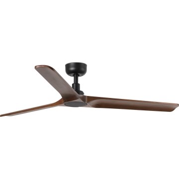 FARO 33809WT - Ceiling fan HEYWOOD L wood/black d. 132 cm Wi-Fi Tuya + remote control