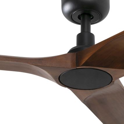 FARO 33809WT - Ceiling fan HEYWOOD L wood/black d. 132 cm Wi-Fi Tuya + remote control