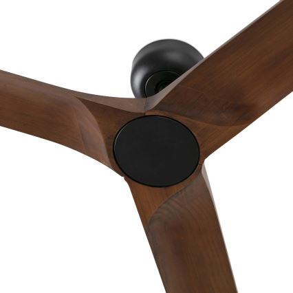 FARO 33809WT - Ceiling fan HEYWOOD L wood/black d. 132 cm Wi-Fi Tuya + remote control