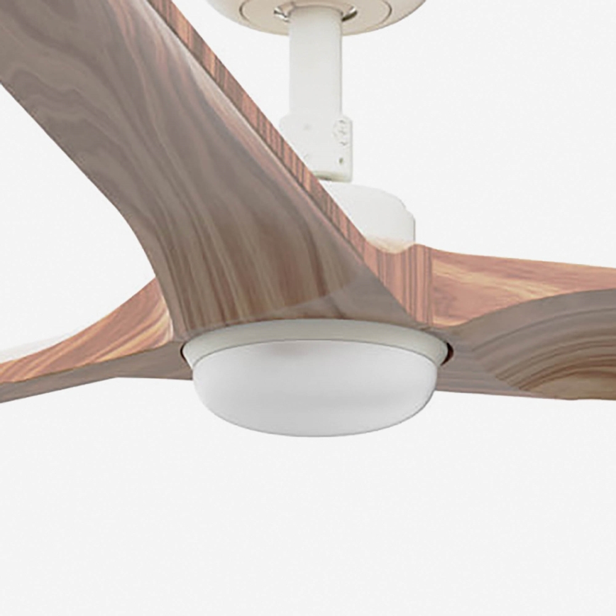 FARO 33810-1TW - HEYWOOD L Dimmable LED Ceiling Fan LED/10W/230V 2700/3000/4000K Wood/White Ø 132 cm + Remote Control