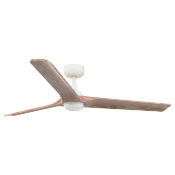 FARO 33810-1TW - LED Dimmable ceiling fan HEYWOOD L LED/10W/230V 2700/4000/6000K wood/white d. 132 cm + remote control