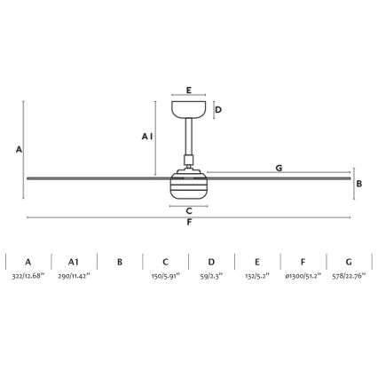 FARO 33814WP-20 - LED Dimmable ceiling fan PUNT M LED/24W/230V 3000K/4200K/6500K white d. 130 cm SMART + remote control