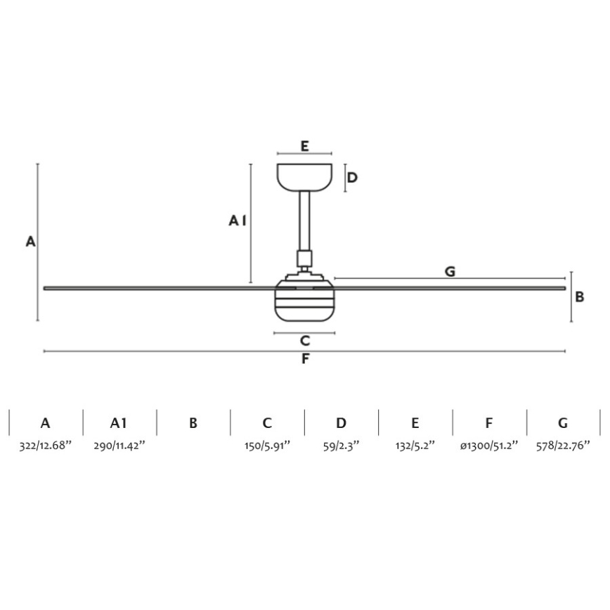 FARO 33814WP-20 - LED Dimmable ceiling fan PUNT M LED/24W/230V 3000K/4200K/6500K white d. 130 cm SMART + remote control