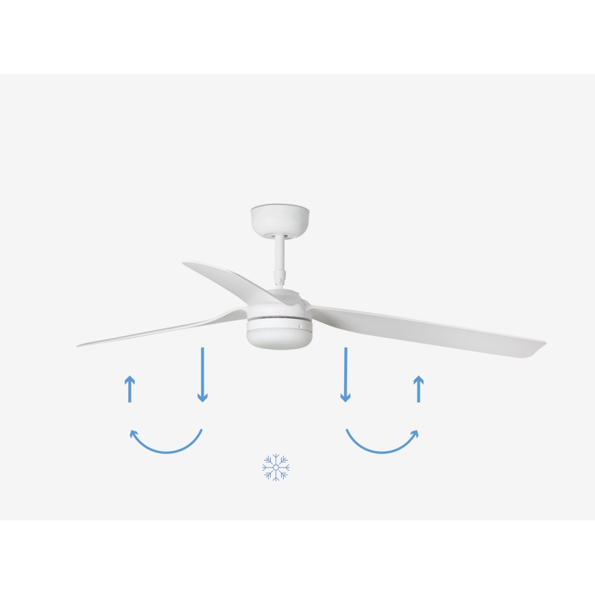 FARO 33814WP-20 - LED Dimmable ceiling fan PUNT M LED/24W/230V 3000K/4200K/6500K white d. 130 cm SMART + remote control