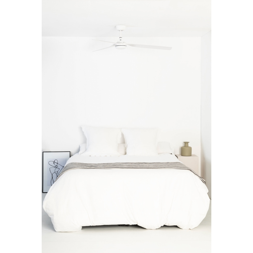 FARO 33814WT - Ceiling fan PUNT M white d. 132 cm Wi-Fi Tuya + remote control