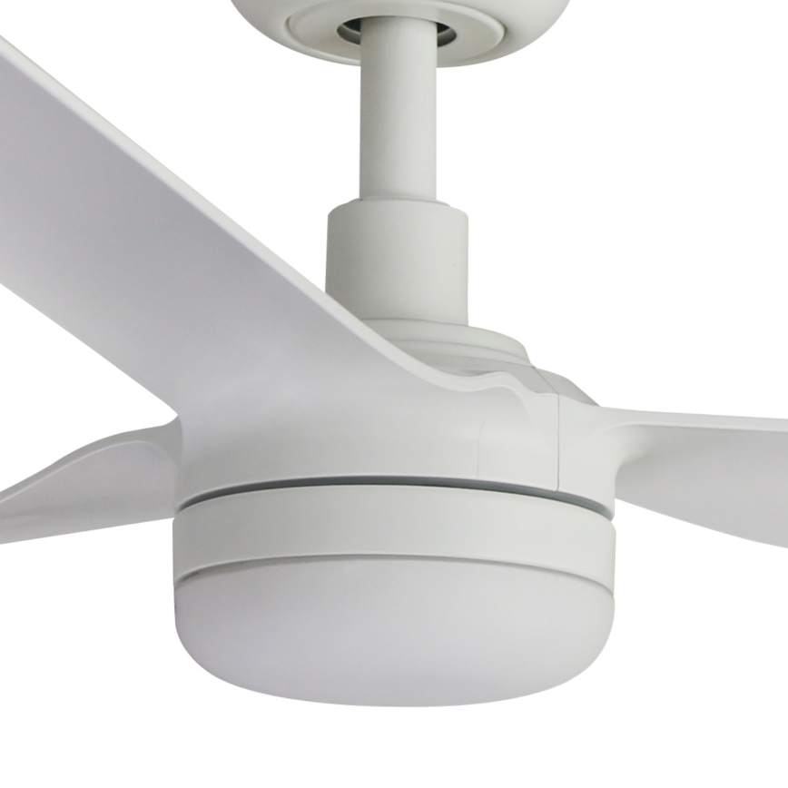 FARO 33814WT1S - PUNT M Dimmable LED Ceiling Fan, 18W, 230V, Tunable White 2700/3000/4000K, Ø132 cm, White, Tuya Wi‑Fi + Remote Control