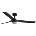 FARO 33815WT-21 - LED Dimmable ceiling fan PUNT M LED/18W/230V 2700/3000/4000K black Ø 132 cm Wi-Fi Tuya + remote control