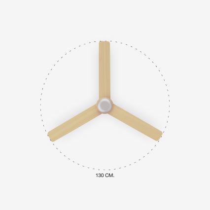 FARO 33816-20 - LED Ceiling Fan PUNT LED/18W/230V Wi-Fi beige/white + remote control