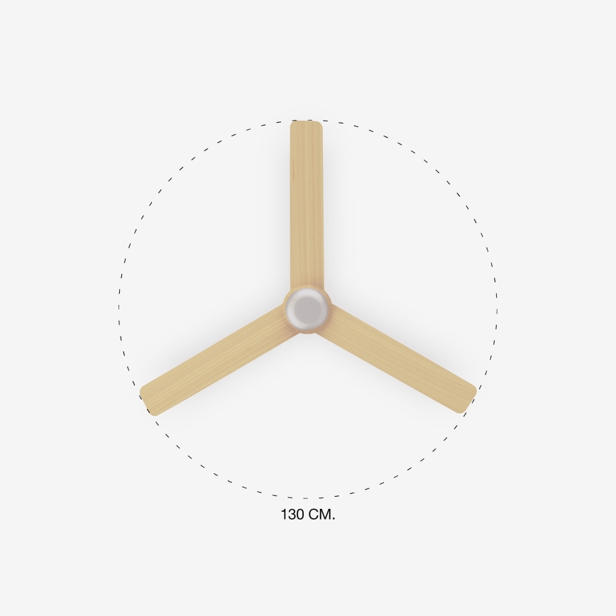FARO 33816-20 - LED Ceiling Fan PUNT LED/18W/230V Wi-Fi beige/white + remote control