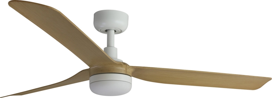 FARO 33816WT-20 - LED Dimmable ceiling fan PUNT M LED/18W/230V brown/white d. 132 cm Wi-Fi Tuya + remote control
