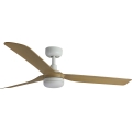 FARO 33816WT-20 - PUNT M LED Dimmable Ceiling Fan LED/18W/230V, Brown/White, Ø 132 cm, Tuya Wi‑Fi + Remote Control